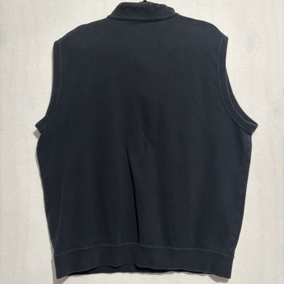 Peter Millar 1/4 Zip Sweater Vest Mens XL Black Sleeveless Golf Pullover VTG - Picture 2 of 9